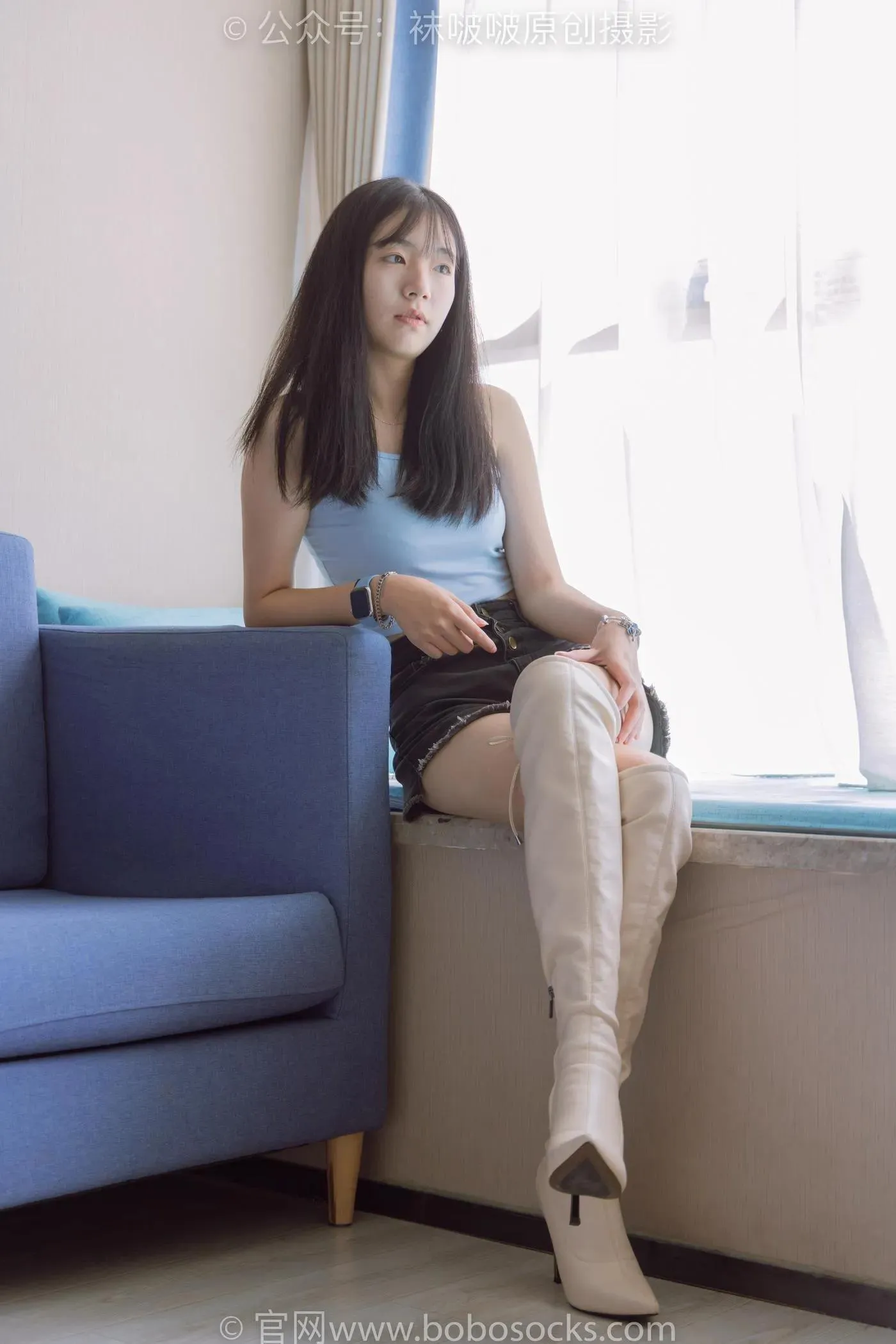 [BoBoSocks袜啵啵]NO.174 小甜豆-高跟长靴、白棉袜、裸足 [178P]插图4
